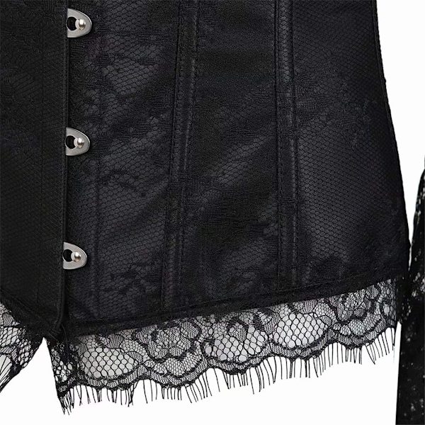 Korsetit naisille Overbust Bustier Top Gothic Sexy Shoulder 8127black L