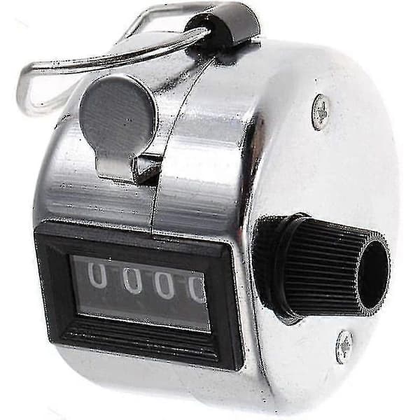 3 stk. Håndteller, 4-sifret fangteller manuell klikker metall mekanisk telling