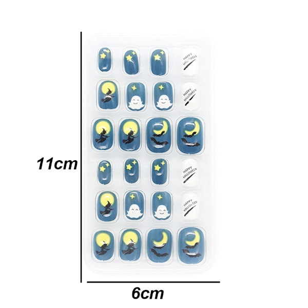 Falske negle Lange falske negle på negle Resin Stick On Nails 12 style 4