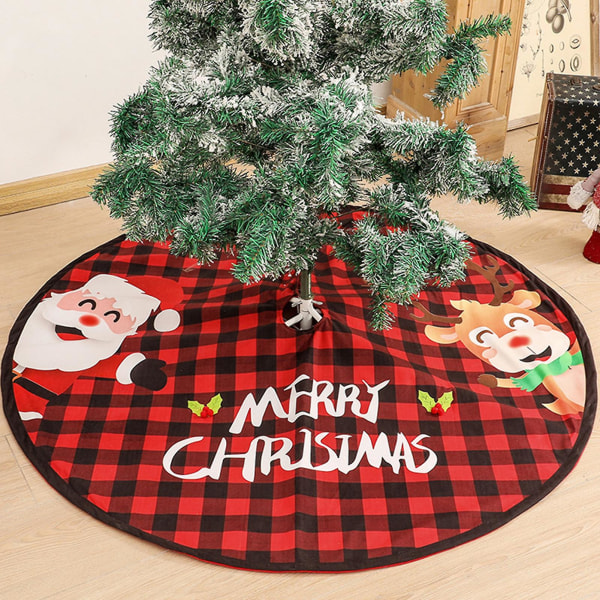 Träd plysch plädmönster Iögonfallande tårbeständigt julträd dekorativa mattor för hemmet