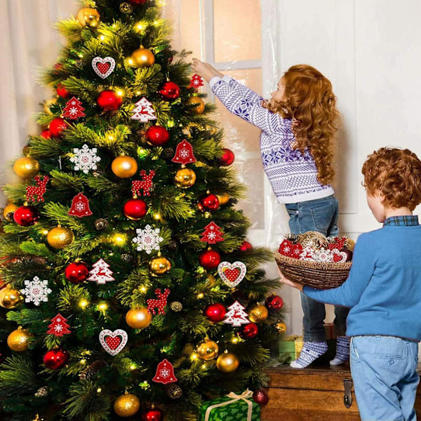 Trä julgran set, 24 trä julgran orna