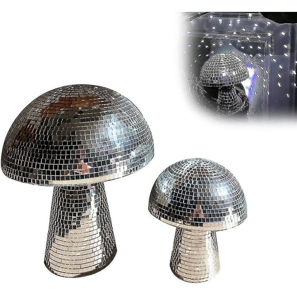Ny Mushroom Disco Ball reflekterande spegelboll för bröllopsfestrum Bardekoration
