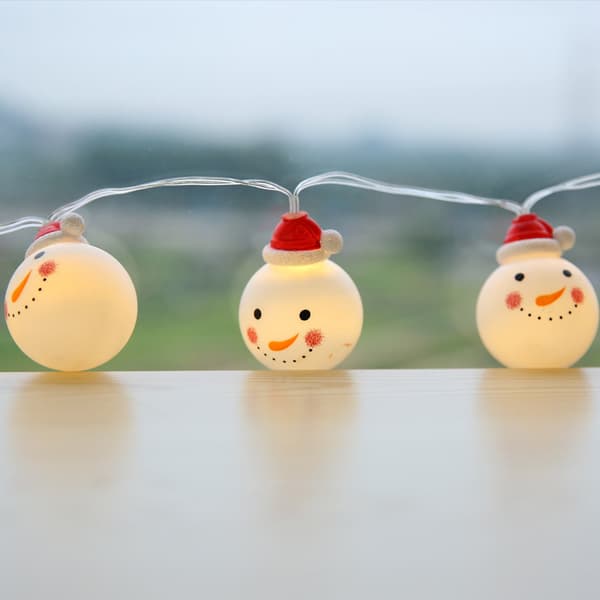Christmas Snowman String Lights, LED Christmas Snowman Dekoration String Lights 2 Mode Christmas String Lights til Hjemmehave Julefest