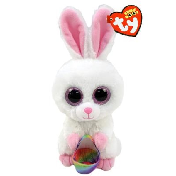 TY Beanie Boos Sunday Vit kanin med korg reg multicolor