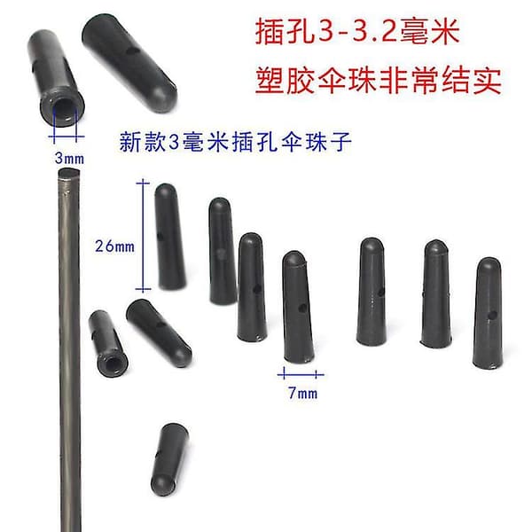 10 stk. Sammenleggbare paraplyhaleperler Erstatning Paraplyhaleperler Metall Paraplybeinbeskyttere