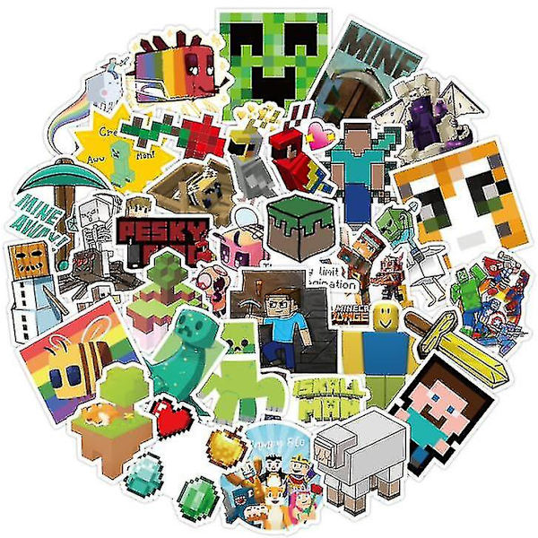Minecrafted Design Stickers Blå Diamantsværd Dejlig