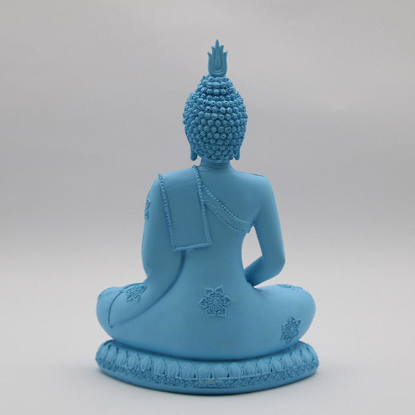 Meditasjon Statue Buddha Stauette Figur Buddhisme Resin Objekt DIY Hjemmeinnredning