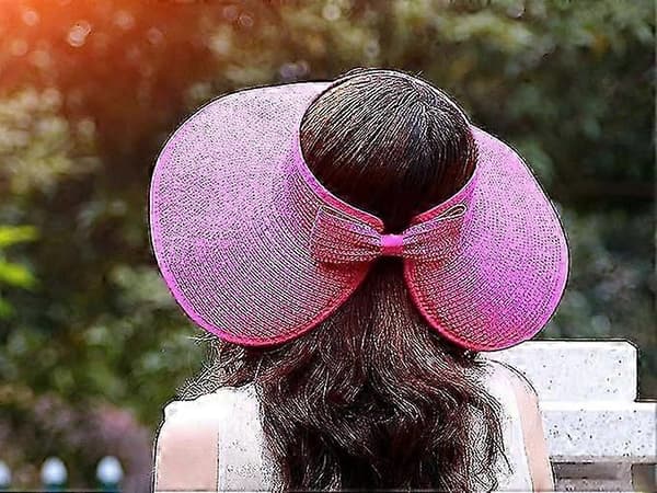 Naisten kesäinen taitettava olki-aurinkolippa