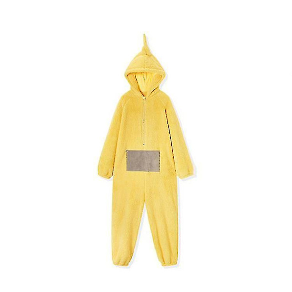 Teletubbies One Piece Pyjamas Vuxen förtjockad korallfleece Yellow M