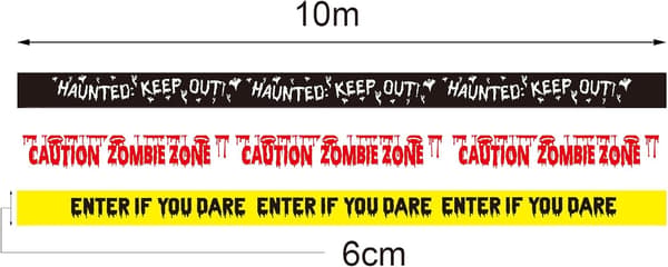 Halloween Fright Tape Bundle - Outdoor Caution Fright Tape