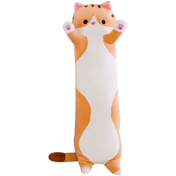 Plyschar Katter Docka Mjuk Mjuk Kattunge Kudde Docka Leksak Present till barn Flickvän Mjukdjur Plysch Mjukdjur Lång Katt Plysch Stor (Brun, 35,4 tum)