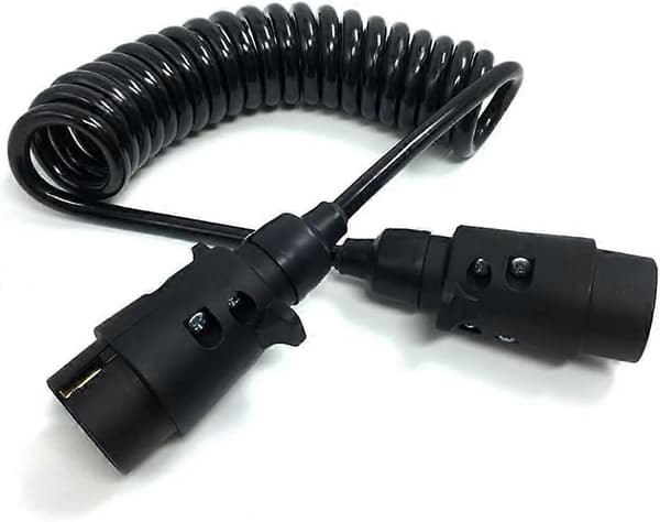 7-pins 2M Tilhengerforlengerledning, Tilhengerpluggkontakt, Rund Elektrisk Kobling for Sleping av Campingvogn/Lastebil