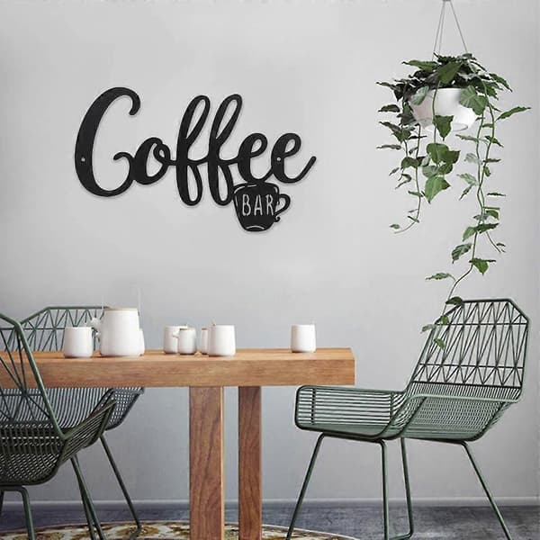 Metall Kaffebar Skylt Hängande Prydnad Modell Dekoration Tillbehör