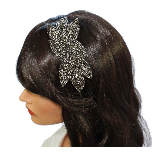 Pannband 1921-talet Gatsby Leaf Beaded Women Håraccessoar