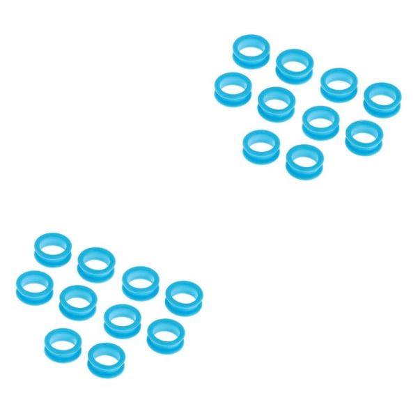 1/2/3/5 10x Barber Frisør Saks Fingerring Light Blue 10 pcs 2PCS