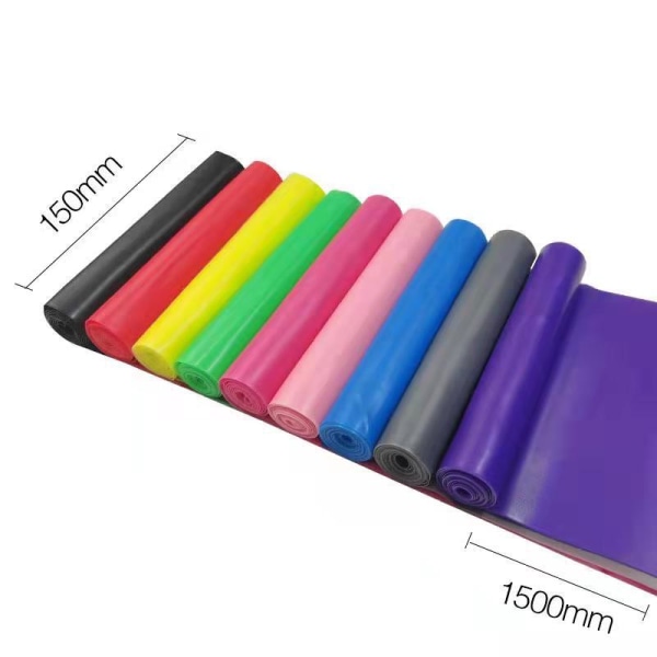 Yoga træningsbælte Modstandsbælte Fitness stretching bælte Purple 3Pcs