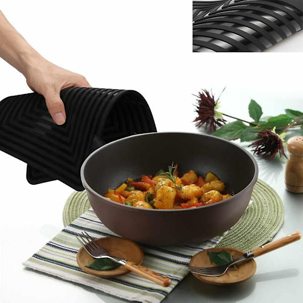 2-pack, silikonunderläggsmattor/varma kuddar, grythållare
