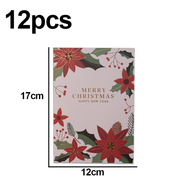 Christmas Eske gratulasjonskort Multi-Pack Sett，Vinter style 2