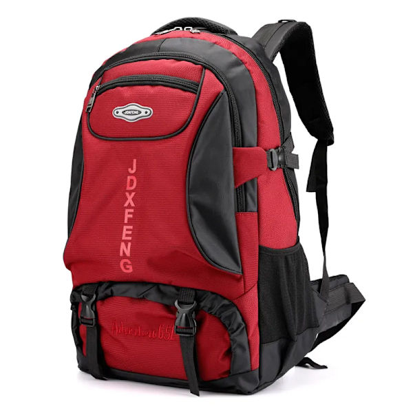 60L vattentät vandringsryggsäck Sport Skolryggsäck Stor utomhusklättringsväska Unisex Camping Trekking Resor för män kvinnor Red 50 - 70L