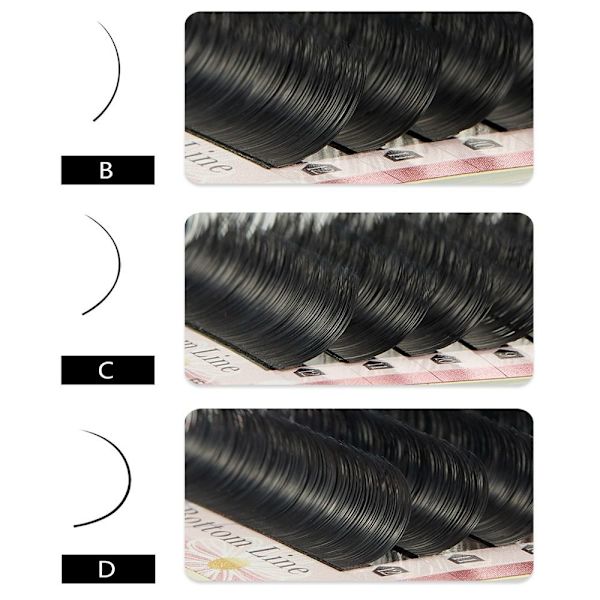 Individuella ögonfransar Transplantering Ögonfransar 14MM0.15B 0.15B