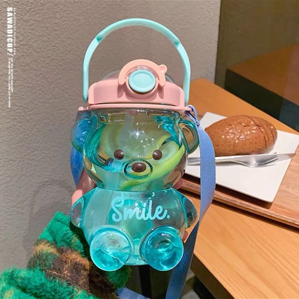 1000ML/1400ML Kawaii Bear Kettle Halmvattenkopp 1000ml-D