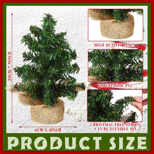 6 Pack Bordsskiva Mini Julgran Artificiell Mini Xmas Pine