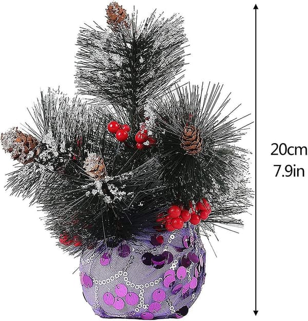 Mini kunstig juletre - 8 tommer - furuimitasjon