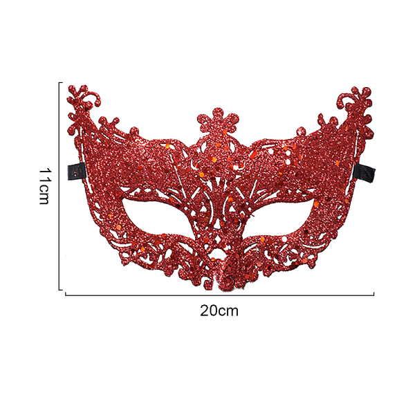 Lyxmask – Damernas fantastiska maskeradmask –– red + gold