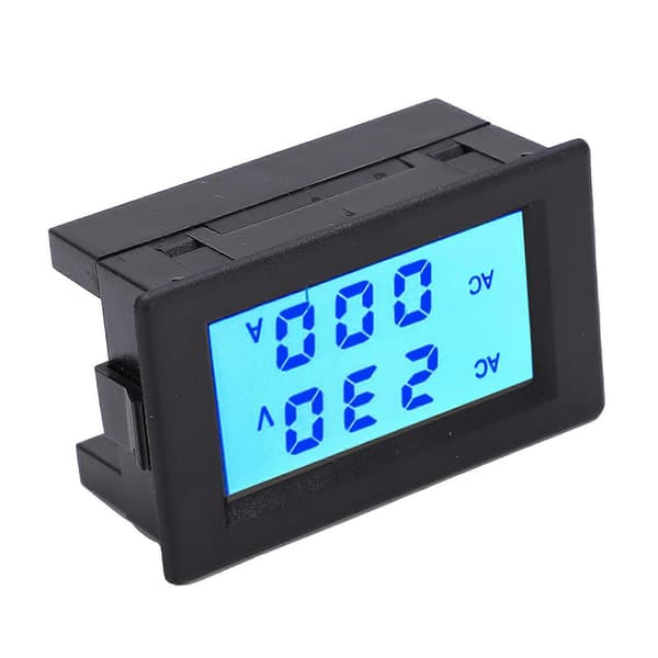 QH4835A LCD Dobbelt Display Strømspændingsmåler Elektrisk Digital Amperemeter Voltmeter AC80-400V