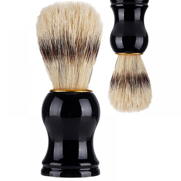 100 % ren grevling barberkost med svart håndtak