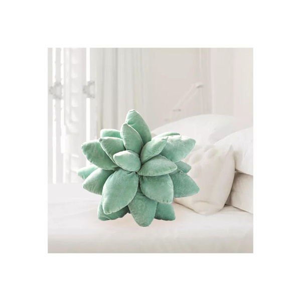 Saftplante kaktus pute nyhet myk pute bondegård hjemmeinnredning leketøy mørkegrønn 45cm