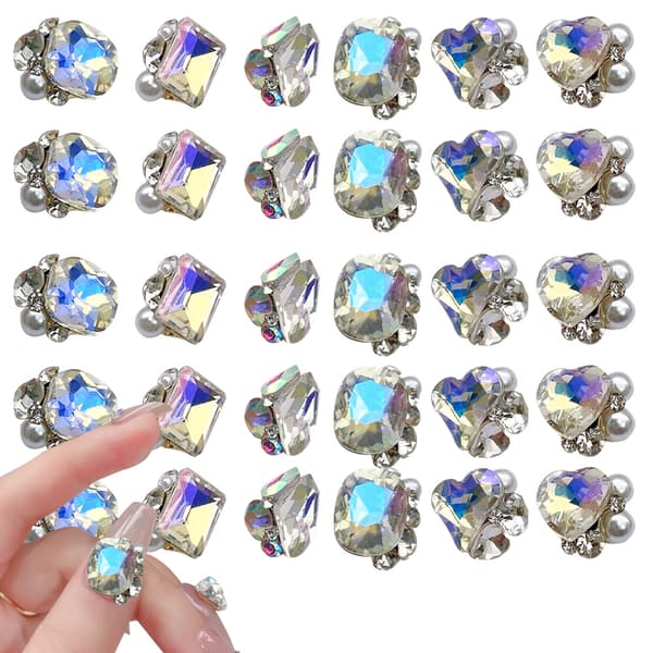 30st Nail Art 3D-dekorationer Nail Gems Strassnaglar