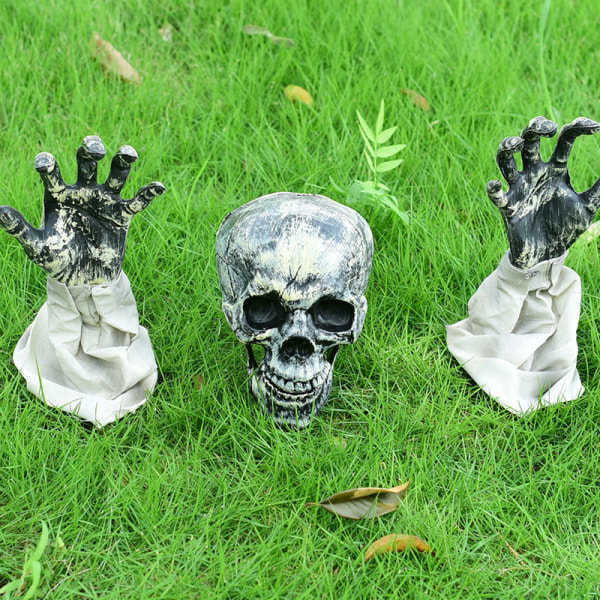 Halloween Skräck Skeleton Ground Ghost Grass Dekoration 32cm