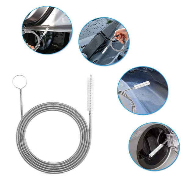 150 CM Flexibelt bilavloppshål Mudderrengöring Skrubbborsteverktyg C