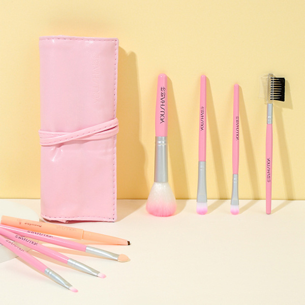 8 stk. bløde makeupbørster Sæt Multipurpose tyk professionel børste til daglig makeupværktøj default