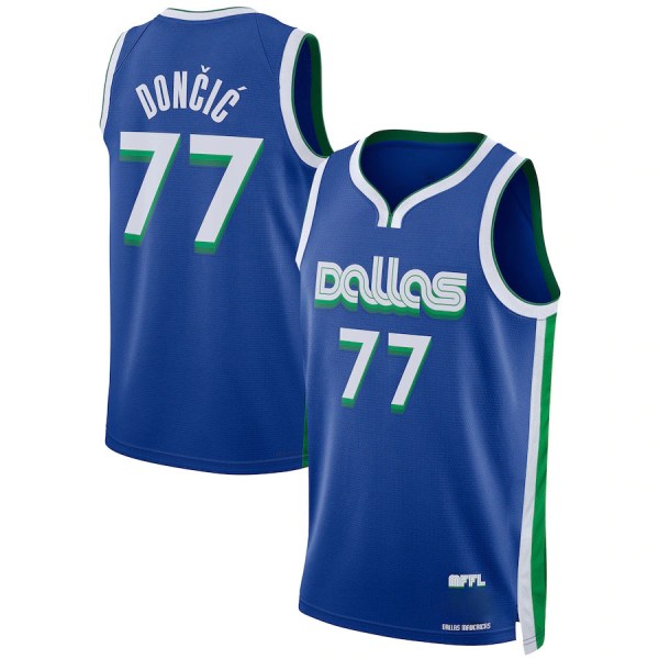 2023 Ny säsong NBA City Edition tröja DAL NR 77 tröja XXL