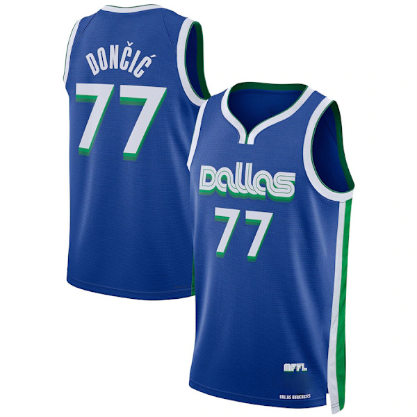 2023 Ny sesong NBA City Edition drakt DAL NR 77 drakt M