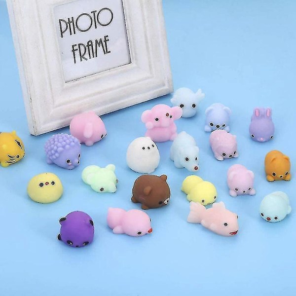 24st Squishy Toy Söt djur Antistress Ball Mochi Toy Stress Relief Leksaker