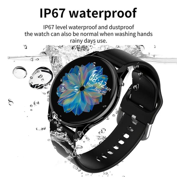 Smartklocka Pulsmätning Sömnövervakning Smartwatch Pekskärm Bluetooth-kompatibel Klocka för Hem Utomhussport