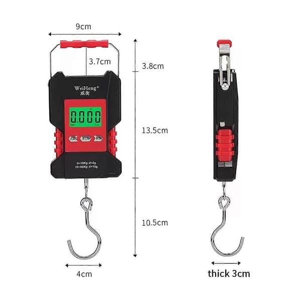 Kannettava Mini Elektroninen Vaaka Monikäyttöinen Ripustettava Koukkuvaaka Koti- ja Ulkokäyttöön