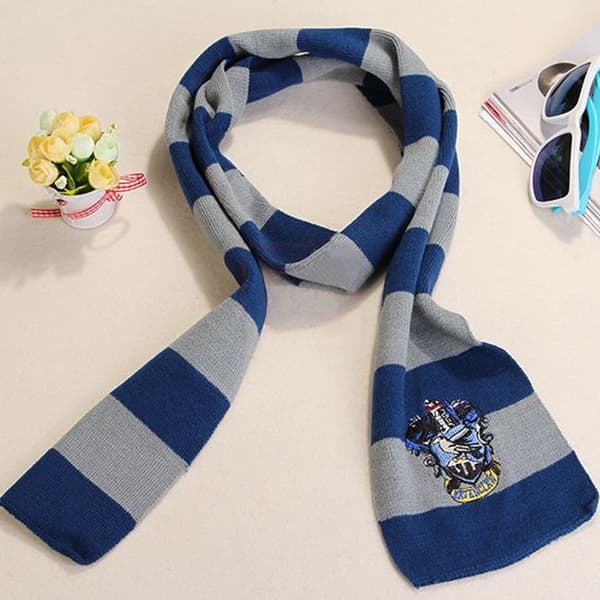 Harry Potter Skoleuniform Kappe Skjerf Sjal Halloween Cosplay Blue