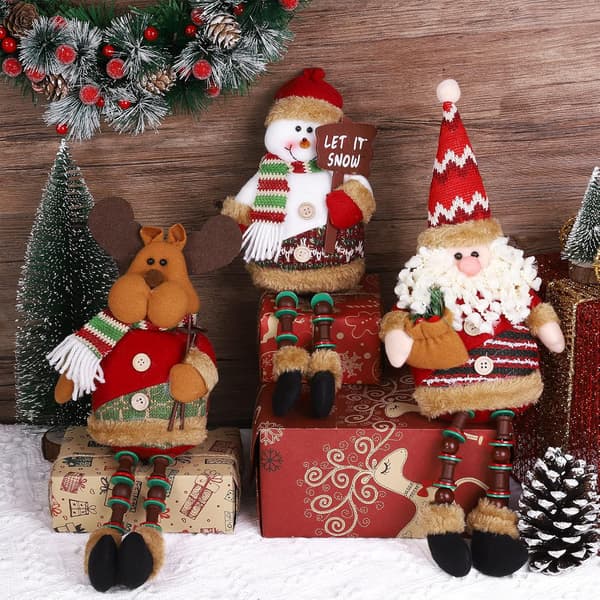 3 stk. bordplade juledukke lange ben ornament
