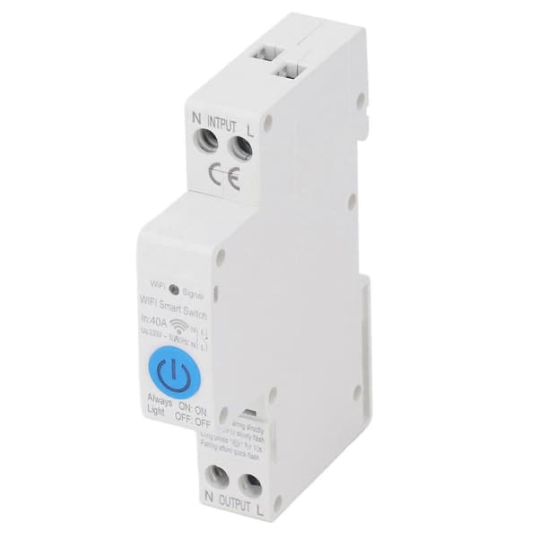 Timerrelæ WiFi fjernbetjening tidsafbryder controller 1P 40A AC 230V til husholdningsapparater