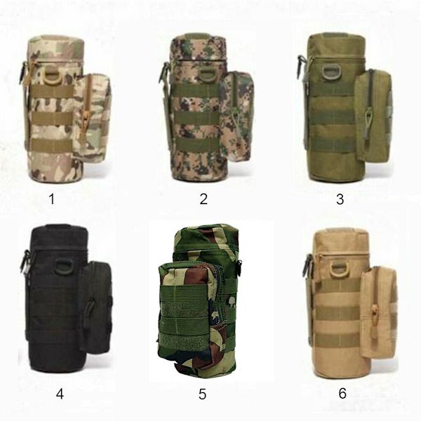 Tactical Molle Vattenflaskhållare påse Justerbar KettleBag