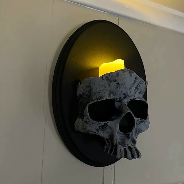 Kreativ skräckskelett ljusstake Halloween dekoration half-skeleton