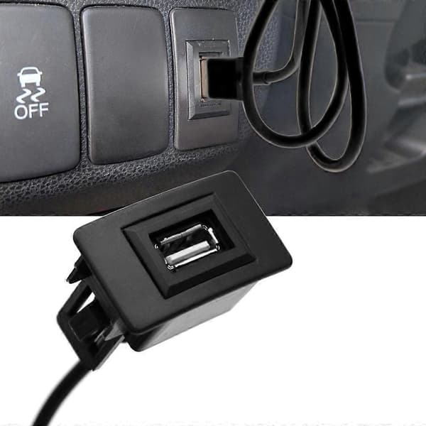 Bilinstrumentbräda Montering USB-portpanel Hane till Hona Plastförlängningskabel
