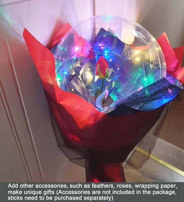 LED-ilmapallot 10 kpl. Light Up Balloons 20 tuumaa Kirkas Helium Bobo
