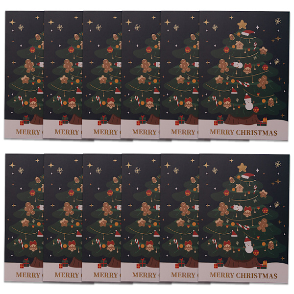 Christmas Eske gratulasjonskort Multi-Pack Sett，Vinter style 3