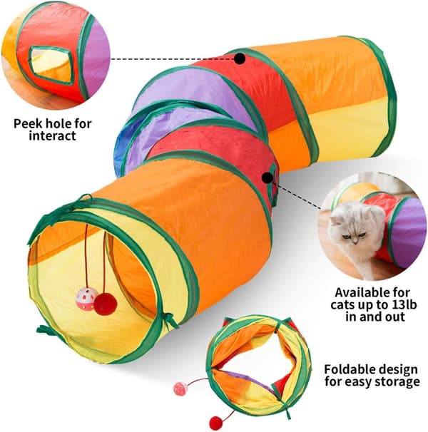 Cat Toys， Interactive Kitten Toys Sortiment ，Cat Tunnel