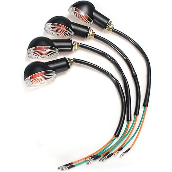 4 stk Motorsykkel Blinklys Mini Blinklys 12v Vanntette Universelle For Motorsykkel Scooter Quad Cruiser Off Road